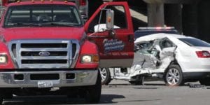 Automobile in for collision repair